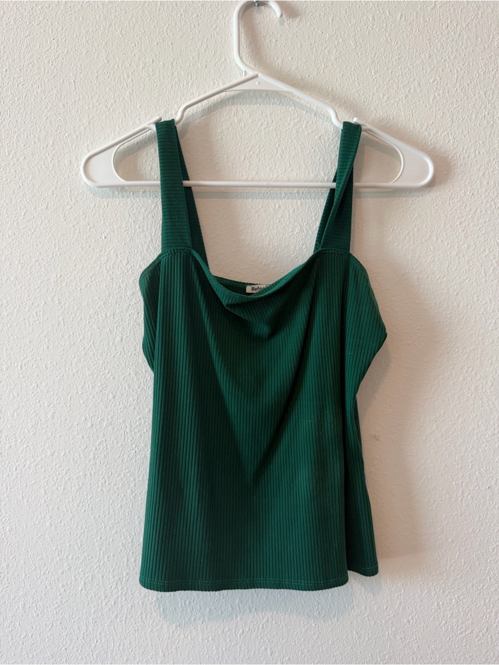 Reformation Green Emerald Ribbed Tank Top - Women's